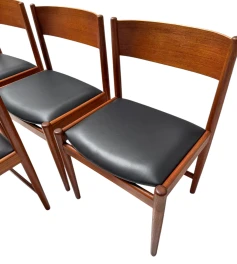 Four Mid-Century Modern Dining Room Chairs by Kurt Østervig for Sibast, 1960s